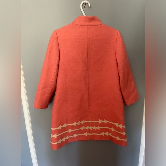 Anthropologie Lauren Moffatt "Eastward" Coral Wool Coat Women's Size small - Picture 8 of 9